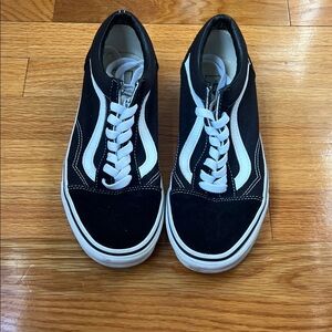 Vans Black and White Low-Top Sneakers